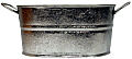 1 Gallon Galvanized Oval Wash Tub (No Label)