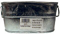 1 Gallon Galvanized Oval Wash Tub