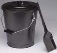 Imperial Pewter Finish Ash Container and Shovel Set
