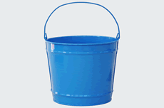 10 Quart Sky Blue Metal Bucket