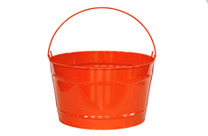 Orange Enamel 16 Quart Tub