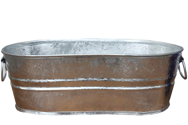3.7 Gallon Oval Metal Container