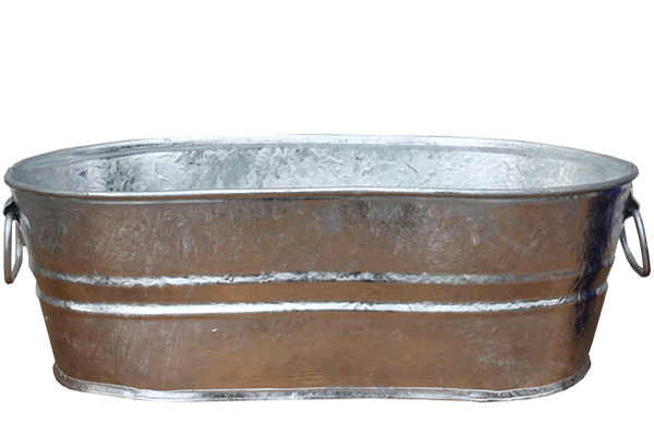 Galvanized Large Oval Tub 