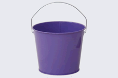 5 Quart Purple Metal Bucket