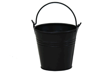Black Mini Buckets