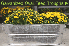 Galvanized Oval Feed Troughs