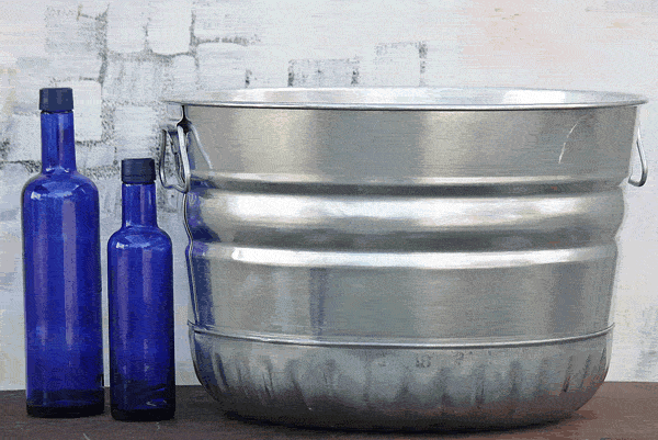 One Bushel Basket Galvanized Round Wash Tub