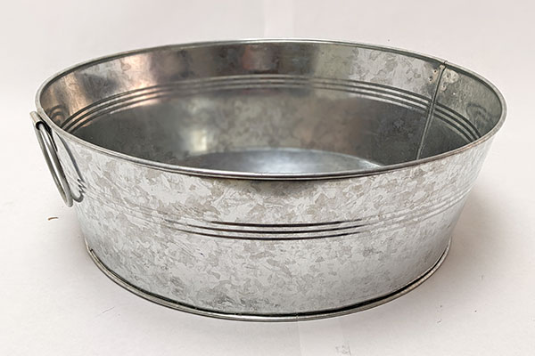 Galvanized Round Bowl