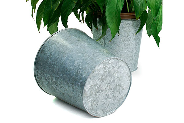 Large Galvanized Tin Pot Cover