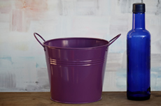Purple Tin Centerpiece Bucket