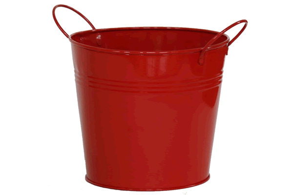 decorative red pail