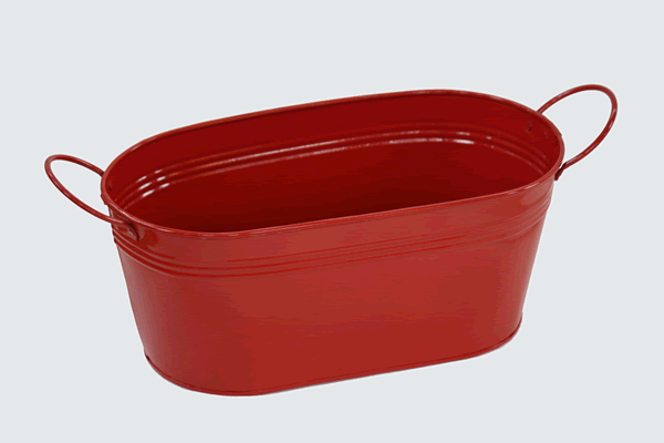 1 Gallon Red Metal Tub