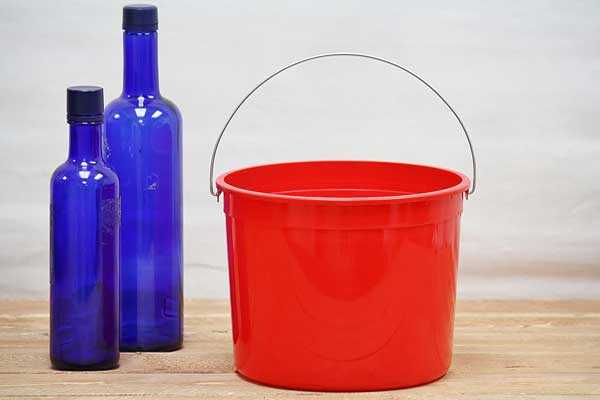 Paint Bucket - Red Plastic Pail