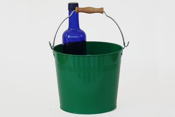 Wooden Handle Forest Green Pails