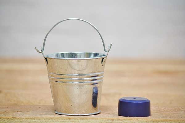 Craft Decor Blue DIY Mini Metal Buckets