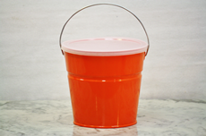 Orange Bucket With Lid