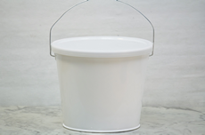 White Bucket With Lid