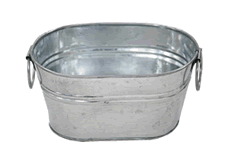 tiny silver tub