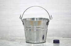 small galvanized hot dipped bucket