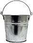 Galvanized Metal Decoration Bucket with Handle Above Rim