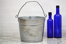 8 Quart No Label Galvanized Steel Bucket