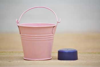 small pink bucket