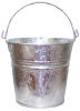 Durable Hot Dipped Rustic Metal Decoration Bucket with Handle Above Rim