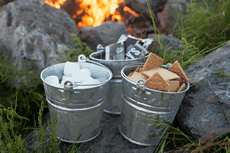 small 2 quart galvanized hot dipped spangled bucket