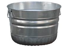 1 bushel metal container